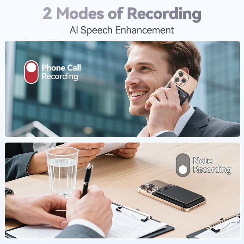 AI Voice Recorder, Auto Transcription Summary & MindMap, AI Note Taker | iPhone Call Recording, 1 Year Subscription Included, for Meeting Lecture Interview Student Journalist Lawyer Doctor