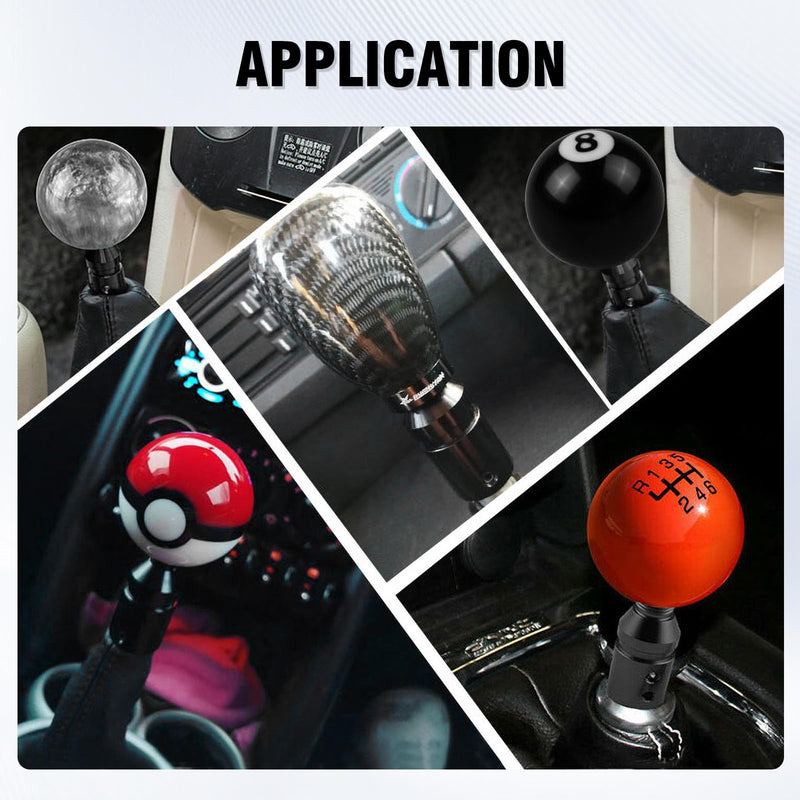 Universal Gear Shift Knob Adapter 12x1.25,Aluminum Alloy Shifter Knob Adapter,Gear Shift Adapter for Non-Threaded Manual Shifters M12x1.25(Black) M12x1.25(Black)