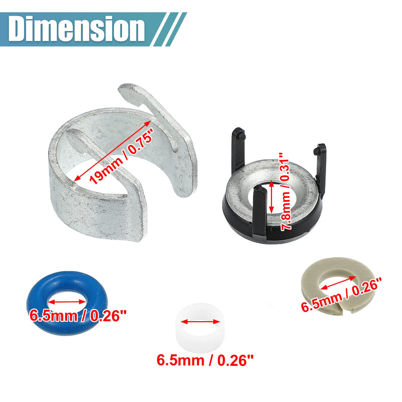 X AUTOHAUX 4 Set Fuel Injector Seal Repair O-Ring Kit 06H998907A 06J998907 06G998907 for VW Beetle Golf Passat Jetta Tiguan for Audi A3 A4 S4 A5 S5 A6 Q3 Q5 TT