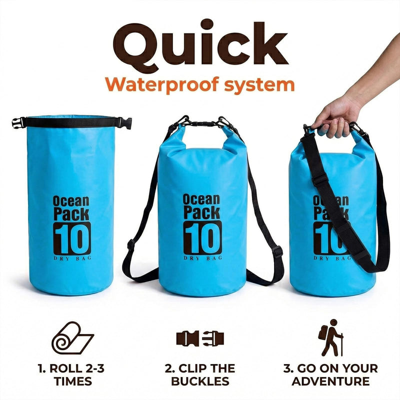 Floating Waterproof Dry Bag 5L/10L/15L/20L/30L for women-Lightweight&Small waterproof bags backpack for Kayaking, boating,Camping, Hiking,Paddle boarding with Roll-Top Closure BLUE 30L