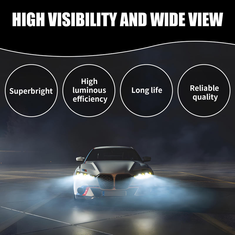 2 PCS 9006 Car Halogen Bulbs, Ultra White Light Bulbs, 12V 100W Front Fog Light Bulb, Super Bright High Beam Low Beam Bulb Auto Lights Universal for Most Cars, Trucks, SUVs (White) 2 PCS White #9006