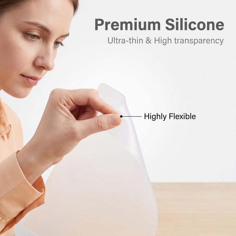 Clear Keyboard Protector, Silicone Waterproof, 17.52x5.51 | Clear silicone keyboard protector shields desktop keyboards from spills and dust while maintaining typing comfort