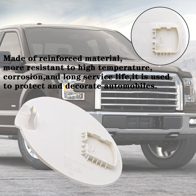 Replace 4L3Z-99405A26-EAA Gas tank door,gas door replacement Compatible with 2004-2008 Ford F-150,2006-2008 Lincoln Mark LT Style side fuel tank door,Fender Bed-Fuel Door Gas Cap Hatch (White) White