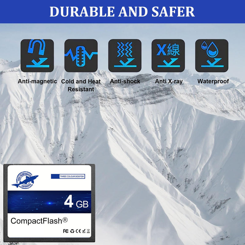 Dogfish Compact Flash Memory Card 4GB 133X CF Camera Cards for Professional Photographer, Videographer 1 PACK