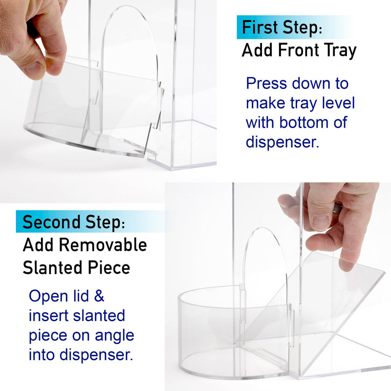 Inevibe Earplug Holder, Universal Clear Acrylic Storage with Blue Lid for Small Bulk Accessories - Finger Cots, Hairnets, Laundry Dishwasher Pods, Packets, Beard Covers, Condiments & Candy