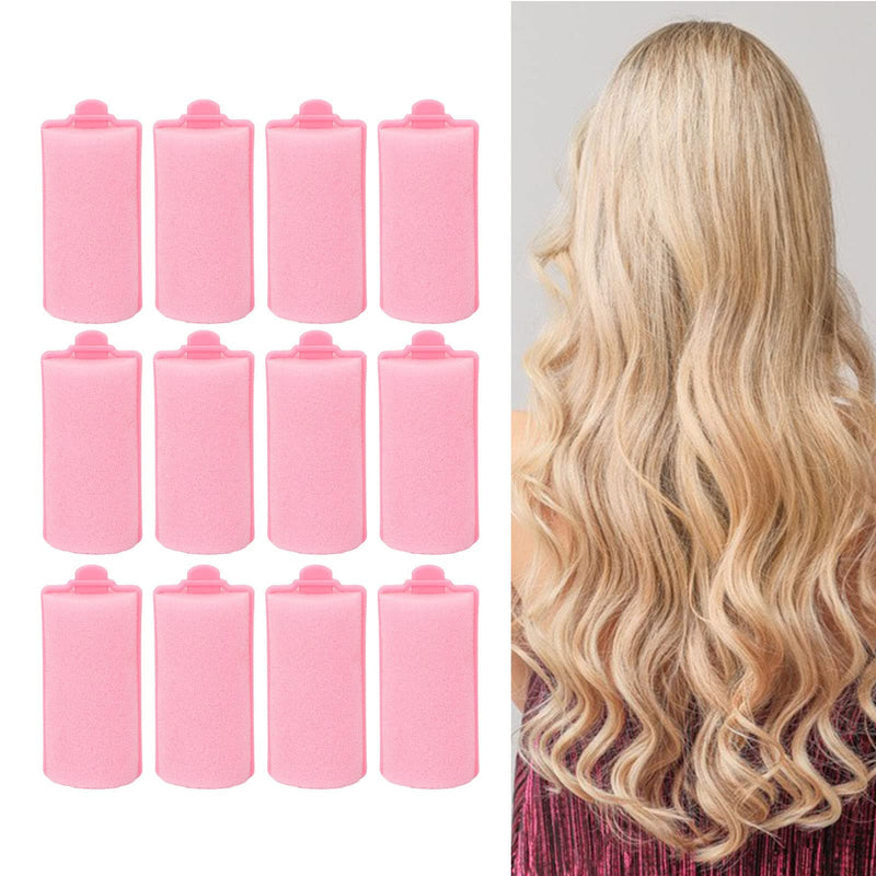 Pack of 12 Foam Sponge Curlers, Comfortable Sleeping Curlers, Flexible Hair Styling Sponge Curlers, Portable Soft Curler Styling Tool
