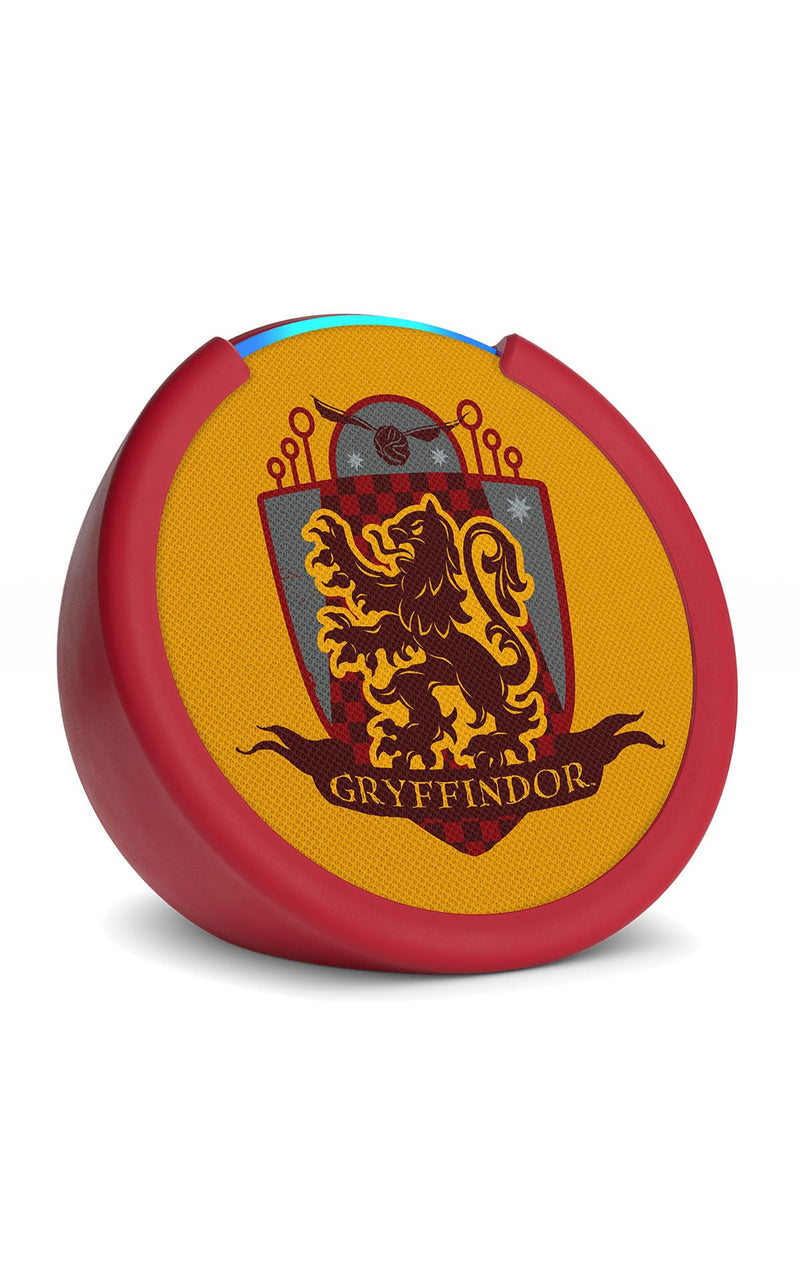 Amazon Echo Pop (newest model) | Officially Licensed Harry Potter Hogwarts Houses | Gryffindor