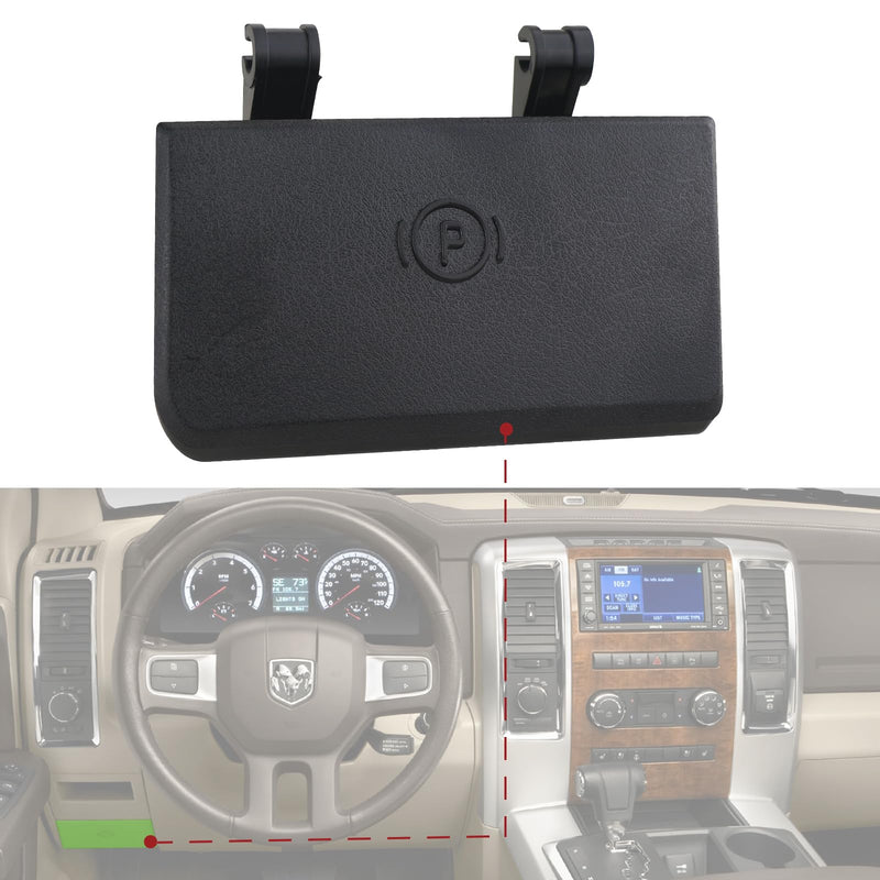 TQPONLY 74401 Parking Brake Release Handle (Black) Compatible with Dodge Ram 1500 2500 3500 4500 5500 Truck Black