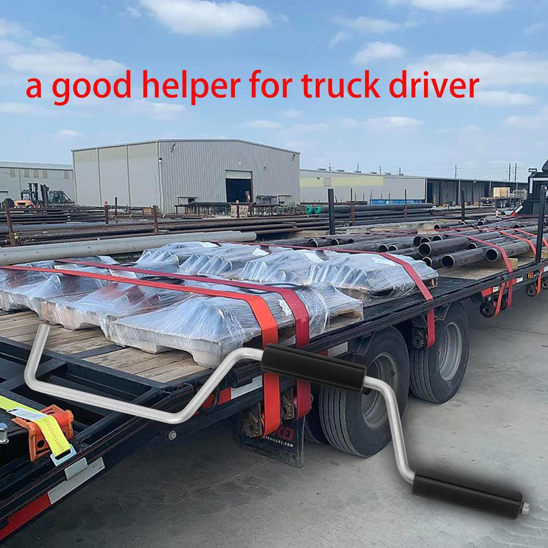 Portable Strap Winder for Flatbed Truck Hand Roller for Winding Strap Winder Winch Winder for Winch Straps-18 inch 1pack