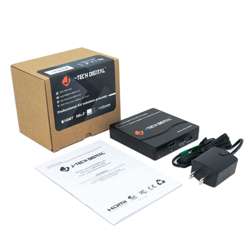 HDMI Splitter 1 in 2 Out 4K 60Hz Multi-Resolution Output (MRO) by J-Tech Digital HDMI 2.0 Splitter Supports Downscale HDR HDR10 / Dolby Vision 4K@60Hz 4:4:4 HDCP2.3 2.2 (JTECH-4KSP2) 4K 1x2 4:4:4