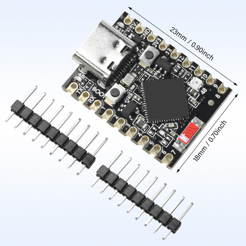 Aideepen 4-Pcs ESP32-S3 Mini Development Board, ESP32-S3 Dual-Core WiFi + Bluetooth 5.0 IoT Dev Kit, USB-C, 240MHz MCU, 2.4GHz Wireless Module, Low Power Embedded Board (No Soldered Header) S3-Black