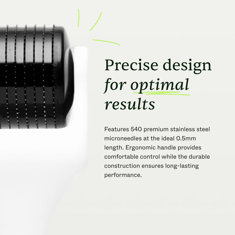 Scandinavian Biolabs Scalp Activating Roller | Titanium Microneedles | Medical-grade 0.5mm roller supports scalp vitality, encourages fuller-looking hair and improves serum absorption