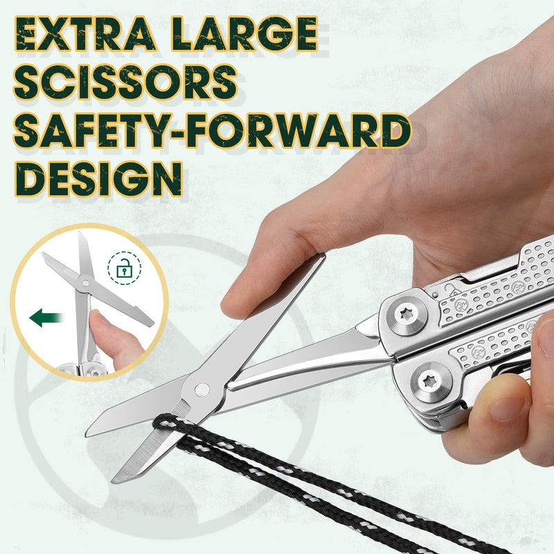  [AUSTRALIA] - Multitools Pliers Pro, Upgraded Multi Tool With Damascus Knife, Replaceable Wire Cutters and Screwdirver Set, Foldable Multitools with Scissors, Screwdriver, Ideal for Camping,Survival, Repair
