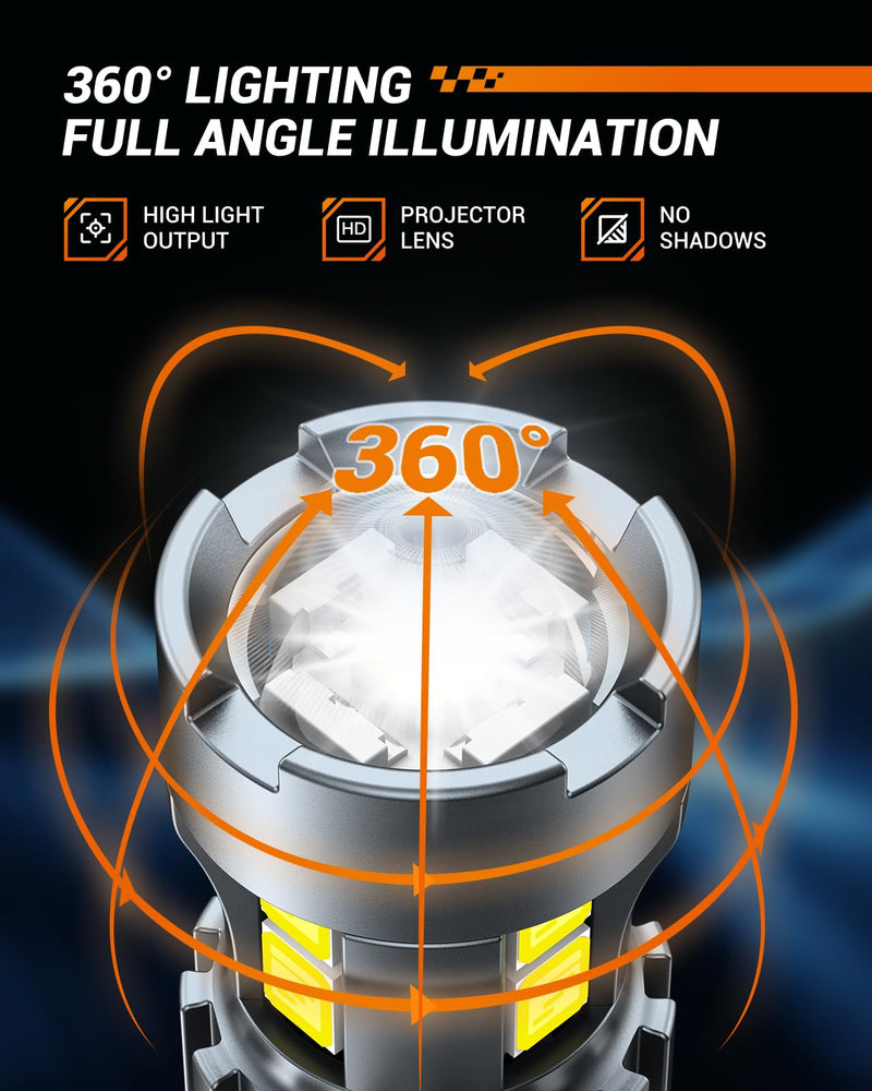 Sealight 921 LED Bulb Reverse Light, W16W 906 912 921 Bulbs 600% Brighter Super Bright Reverse Light Bulb with Projector Replacement for T15 Backup Lights, 6000K White Pack of 2