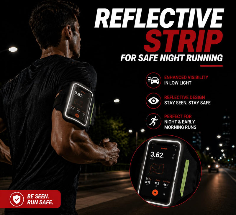 Running Armband Phone Holder with Earphone Bag, Sweatproof Sports Arm Band | for iPhone 17 16 15 14 13 Pro Max, Galaxy S25/S10, Cell Phone Holder with Key Pocket for Running Gym Workout, Fit Up to 6.8"