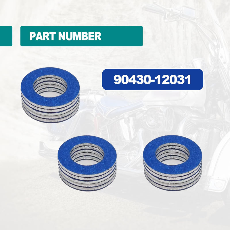 15 Pcs Oil Drain Plug Gasket - 12mm OEM Aluminum Oil Drain Plug Washer Gaskets - Compatible/Replacement for for Toyota Lexus Scion Crush Washer Seals Oil Drain Plug Washers Replaces# 9043012031