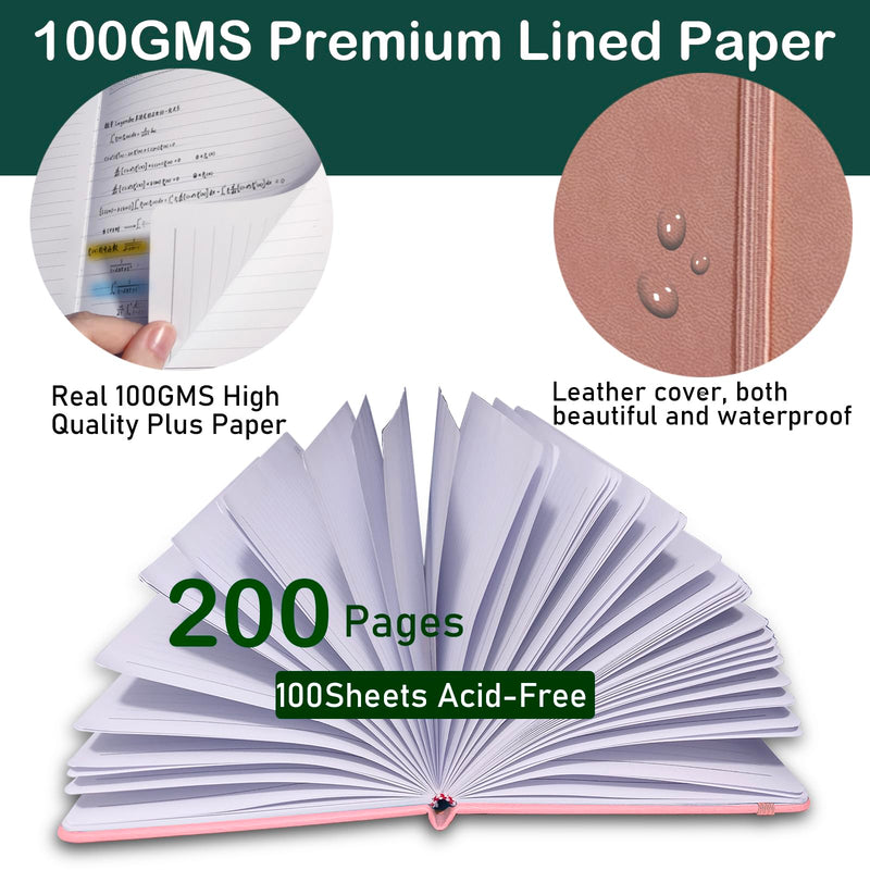 PXY 200 Pages Journal Notebook&Desk Calculator (2 Gel Pen&100&30 Sticky Tabs)