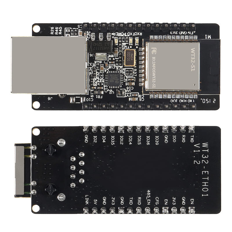 2 Pack WT32-ETH01 ESP32 Module Ethernet WiFi Bluetooth Development Board WT32-ETH01 Embedded Serial Port to Ethernet Converter Serial to WiFi&Bluetooth MCU Module 2PCS Welded Pins