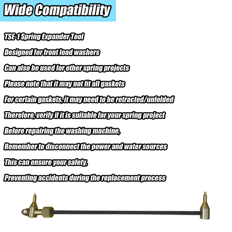 TSE-1 Washing Machine Spring Expansion Tool/Spring Removal Tool，for Front Load Washer Boot Gasket Removal