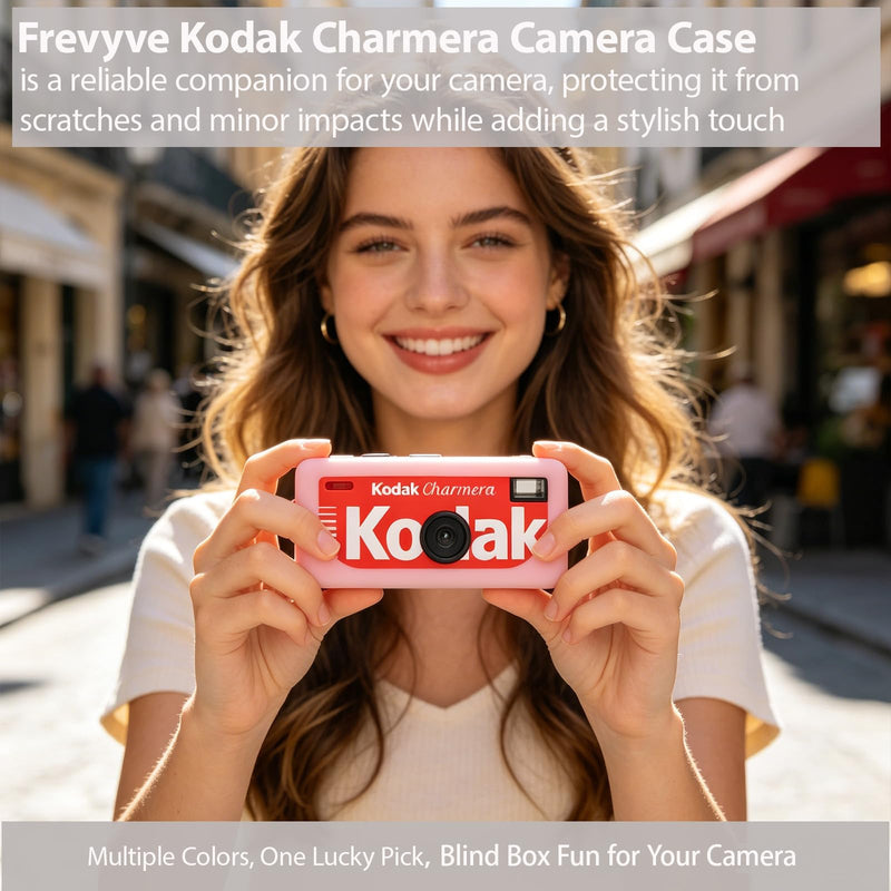 Case for Kodak Charmera Keychain Digital Camera, Soft Silicone Protective Case with Screen Protector and Wrist Strap Accessories for Kodak Blind Box Mini Camera, Anti-Scratch - Transparent