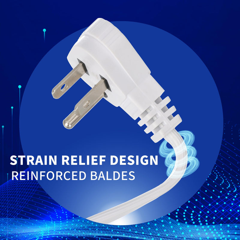 GOMEN 6 Feet Indoor Extension Cord with 3 Outlets, AWG 16/3 Angled Flat Plug Power Strip, 3 Prong Grounded, 13 Amps - 1625 Watts - 125 VAC, White, 4 Pack 6ft, 4 pack Style 1