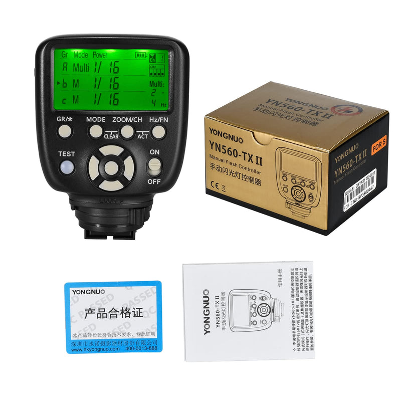 Yongnuo YN560-TX II S Wireless Flash Trigger for Sony Cameras, Controller Trasmitter for Yongnuo YN-560III YN560 IV Flash Speedlite YN560-TX II for Sony