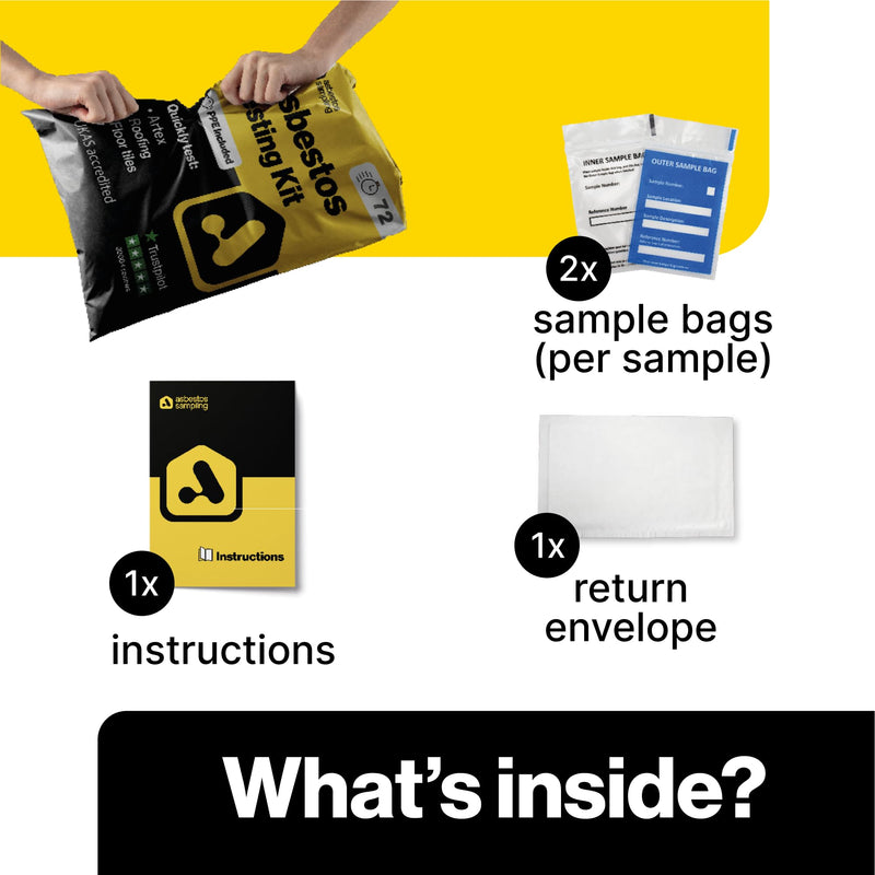 Asbestos Test Kit - Sample Only Testing - 72hr (3 Business Day) NVLAP lab Result with lab Testing fee Included. (1 Samples) 1 Samples