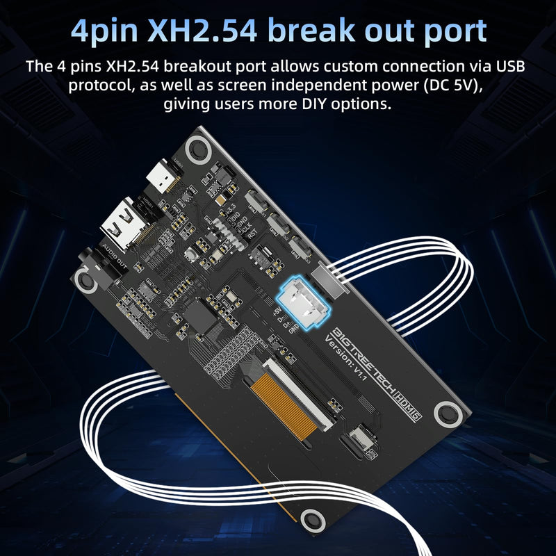 BIGTREETECH HDMI5 V1.2 Touchscreen Monitor 5 inch IPS LCD Display 800×480 for Raspberry-Pi 4B/3B, BTT Pi V1.2/Pi 2 Compatible with SKR Mini E3 V3.0/Octopus/Manta M4P/M5P SKR 3 to Running Klipper