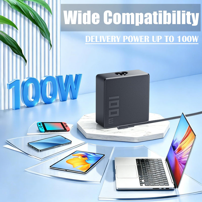 100W USB-C Compatible withAsus Rog Xbox Ally X Charger Legion Go S Handheld | Fit for Ally X Z1 R1 MSI Claw Steam Deck Handheld Console & ZenBook 14 14X S13 Rog Flow Z13 X13 GZ301 GV301 GV302 Laptop