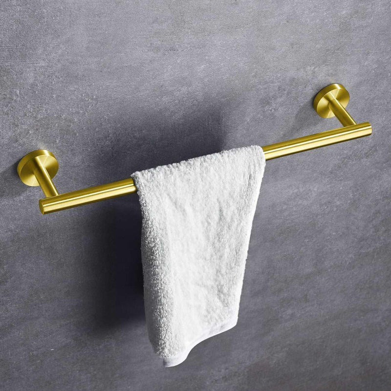 Modket 24 Inches Brushed Gold Towel Bar Bathroom Hardware 304 Stainless Steel Wall Mounted Kitchen Towel Holder Cloths Hanger 24 Inch