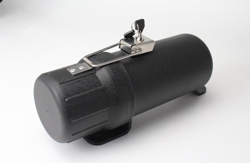 Universal Motorcycle Tool Tube,Motorcycle Storage Box Waterproof - Black(with Lock) Large: 31.5*10.8*10.8cm(with Lock)