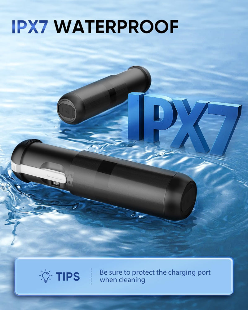 Portable Bidet for Travel - Electric Travel Bidet with 180° Adjustable Nozzle, 2 Spray Modes & IPX7 Waterproof | Rechargeable Personal Hygiene Solution for On-The-Go Adults Black