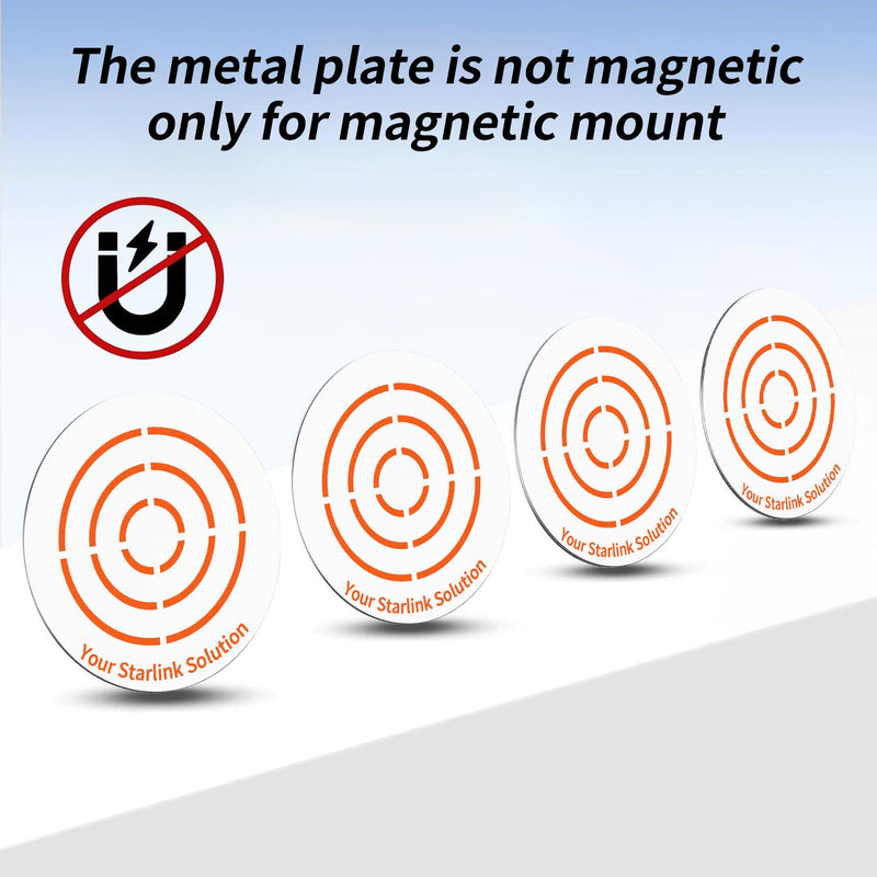 4PCS Starlink Mini Gen3 Magnetic Mount Plates for Car Truck SUV Roof | Adhesive Metal Plate Magnetic Pads for Satellite Dish Magnetic Car Mount