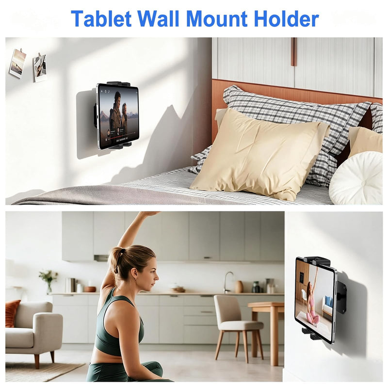 Aluminum Tablet Wall Mount, 360° Swivel, for 4.7-17.3" Tablets | 360° Rotation, Adjustable, for Fits iPad Pro/Air/Mini, Galaxy Tab & All 4.7-17.3" Tablets and Phones