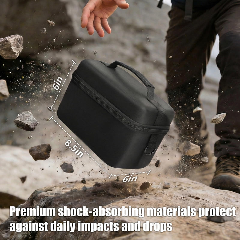 casmilee Camera Case for Sony Alpha ZV-E10 Alpha a6400/ a6700/ a6100/ a6000/ a6600/ a6500 Mirrorless Digital Camera, Hard Travel Bag with a Shoulder Strap for Lens & Accessories (Black, Large) Black