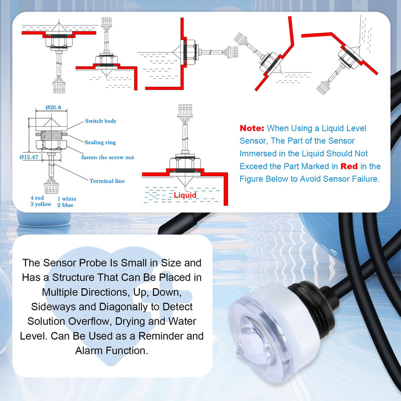 CQRobot Contact Water/Liquid Level Sensor Compatible with Raspberry Pi/Arduino. for Automatic Irrigation Systems, Aquariums, Plants, in The Garden, in Agriculture etc. Single Point Contact Type