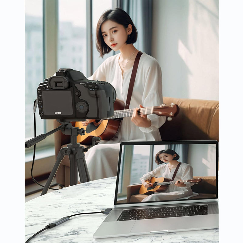 HDMI Video Capture Card 4K 2-in-1 USB-A and USB-C Output, Compatible with Windows, MacOS, Linux, Android, for OBS/VLC/Amcap