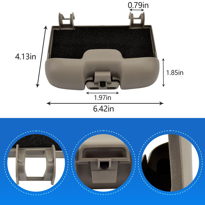 Overhead Console Sunglasses Holder Bin Cover Fits for Ford Super Duty F250 F350 F450 F550 Truck 2002-2007 Replace 2C3Z-27811586-BAA 2C3Z27811586BAA Tan