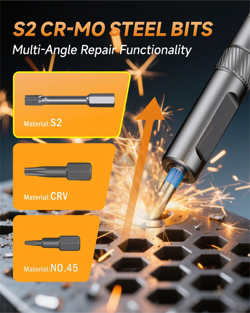 42 in 1 Magnetic Ratchet Screwdriver Set - Multi Bit Ratcheting Screwdriver Set with Portable Repair Tool Kit for Electronics, Computers, Bicycles, Watch,Furniture,Ring Doorbell and DIY