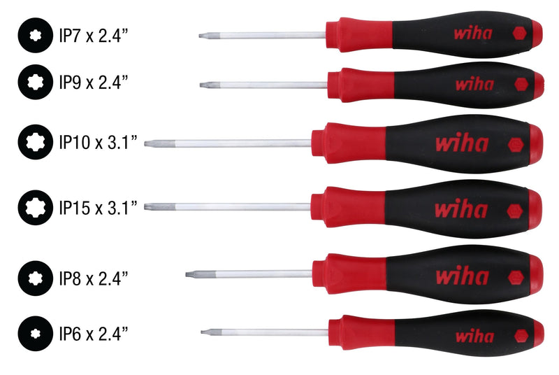 Wiha 36296 6-Piece Torx Plus Screwdriver Set