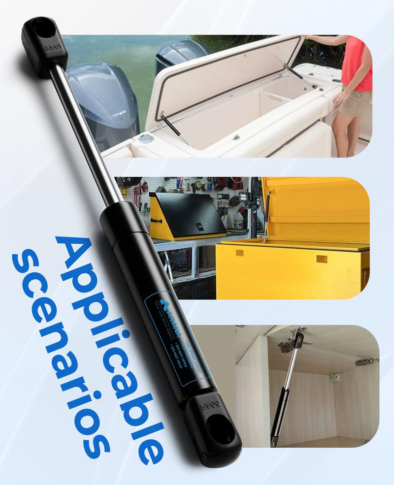 ARANA 10 Inch 35 Lb Gas Struts, 10" Truck Pickup Tool Box Shocks, Lift Supports Springs for Weather-Guard/Husky/USW/Delta Toolbox Lid Cabinets Door Boat Replacement Parts, 2 Pcs 35lbs