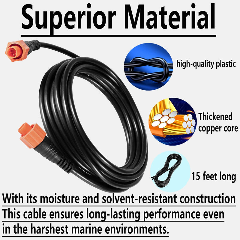 Bonbo 127-29 ‎Replacement for Lowrance Ethext-15Yl Ethernet Cable ‎3004.7036 ，15-Feet 15FT