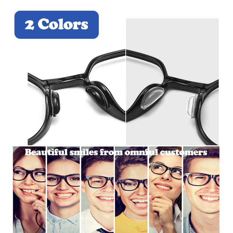 Eyeglass Nose Pads, 3.5mm Thickness Adhesive Anti Slip Glasses Nose Grips with Air Bag for Sunglasses Eyeglasses Reading Glasses (5 Pairs, Clear) 5 Pairs Clear