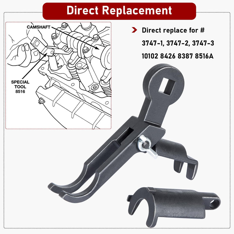 Camoo Rocker Arm Remover/Installer & Valve Spring Compressor Tool for 1999-2013 Jeep, Dodge, for Chrysler with 3.7L & 4.7L Engines, 3/8 Inch Drive Replace for 3747-1 10102 8426 8387 8516A