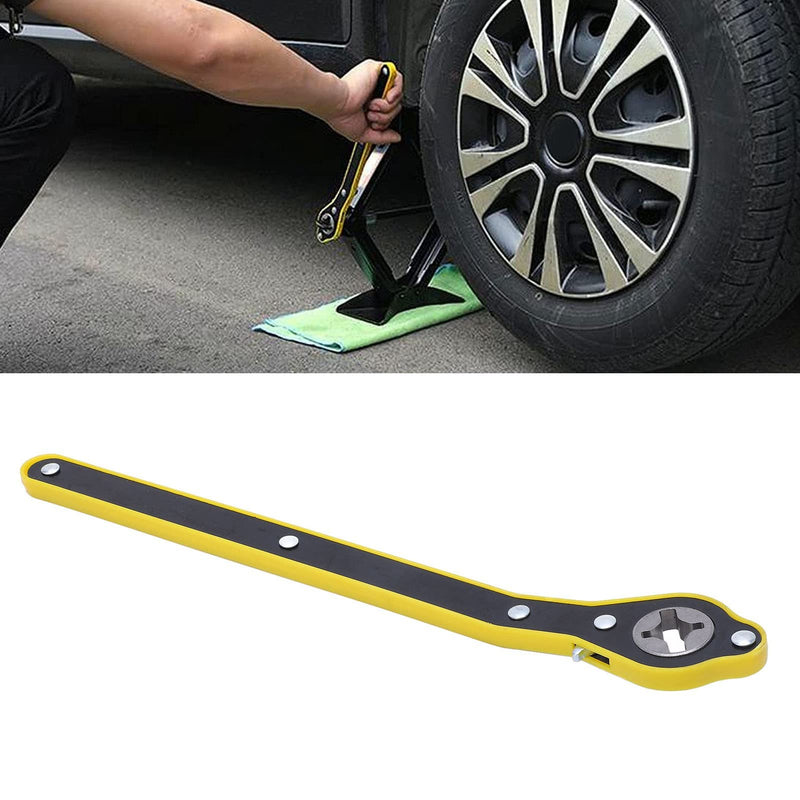 Jack Ratchet Wrench, Labor Saving Ratchet Wrench Long Handle Ratchet Wrench Labor Saving Jack Wrench Spanner for Wheel Tire Removal Repair