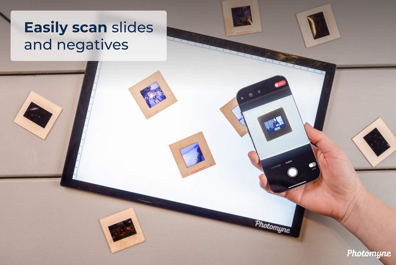 Photomyne A4 Light Pad – Slide & Film Negative Scanning Viewer | Perfect for Art, Film & Memories