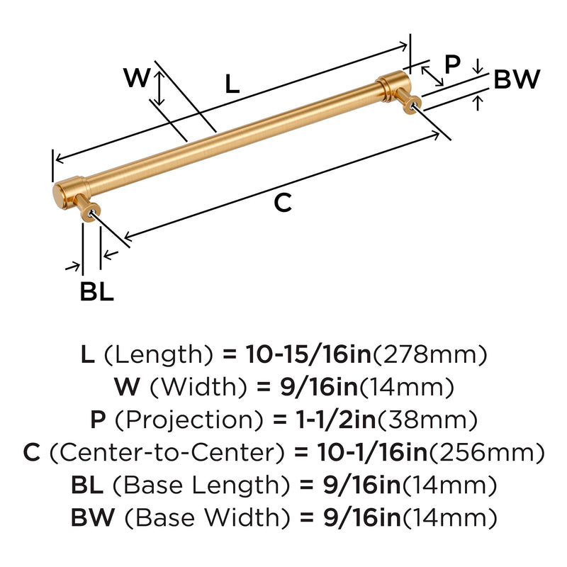 Amerock Faircrest 10-1/16 inch (256 mm) Center-to-Center Champagne Bronze Cabinet Pull, BP37468CZ