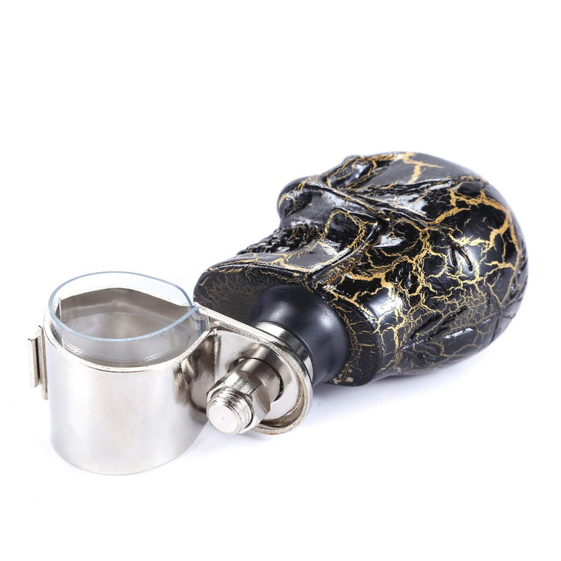 Skull Steering Wheel Spinner Knob Suicide Power Handle Turning Driving Universal Fit Most Vehicles Cars Trucks Tractors Mowers Forklifts Boat Golf Carts (Black Pattern) black pattern