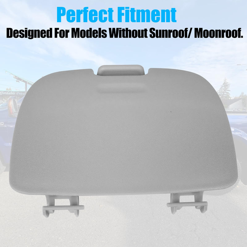 Jaronx Compatible with Ford Garage Door Opener Cover F250/F350/F450/F550 2002 2003 2004, Roof Console Overhead Console Storage Lid Compatible with F250 F350 F450 F550 Super Duty 2C3Z7811586CAB(Gray) Garage Door Cover
