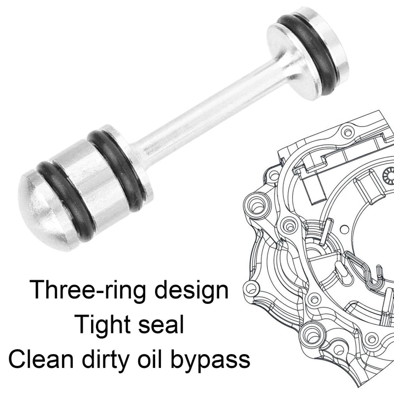 Aluminum Oil Diverter Barbell, Compatible with Gen III & IV Engines LS1 LS3 LS2 LS6 L92 L99 L33 LQ4 LQ9 4.8L 5.3L 5.7L 6.0L 6.2L LS Performance Parts Oil Billet Diverter Barbell (Black, Silver)